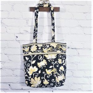 Vera Bradley Black Yellow Paisley Tote Shoulder